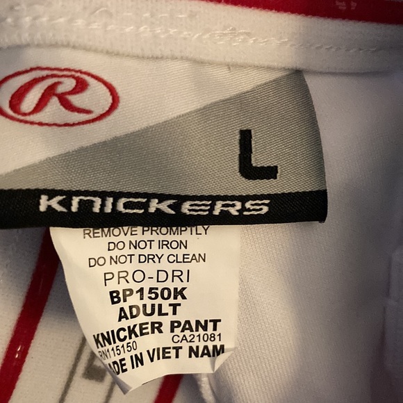 Rawlings Game/Practice Baseball Pant, Adult, Knicker Size Mens Large - Picture 10 of 10